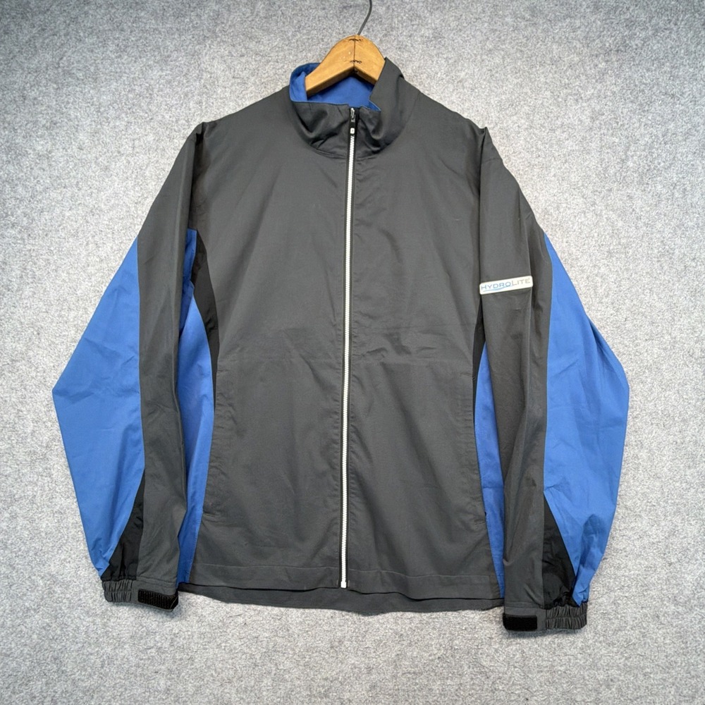 Footjoy Dryjoys Hydrolite Golf Rain Jacket Size M Mens Waterproof Blue Full Zip